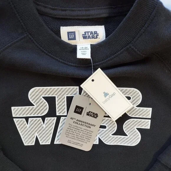 GAP x Star Wars 40th Anniversary Sweatshirt Baby GAP 18-24 Months NWT Pullover - Picture 8 of 8